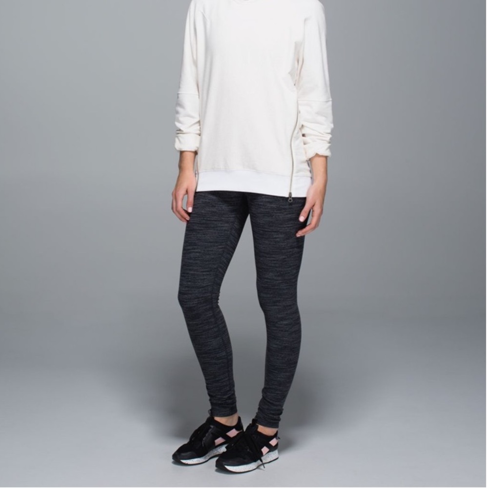 Lululemon Wunder Under Black Gray‎ Jacquard Leggings 4
